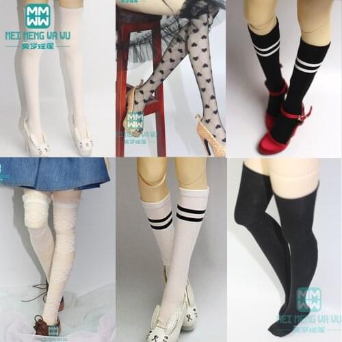 BJD accessories fit 1/6 1/4 1/3 BJD DD SD YOSD fashion peach heart socks, lever socks, long tube cotton socks