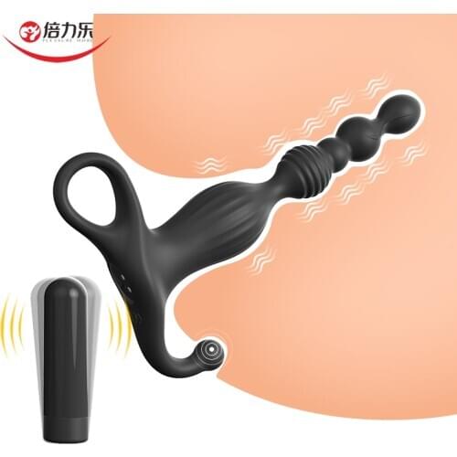 10 Modes Anal Vibrator Sex Toys For Women Men Vibrating Anal Beads Prostate Massage Bullet Anus Stimulator Butt Plug For Gays