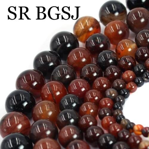 Free Shipping 4-14mm Round Dream Lace Agat Gems Natural Stone Wholesale Beads Strand 15"
