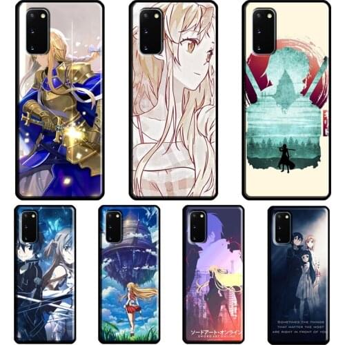 Sword Art Online Anime Case For Samsung Galaxy S21 Ultra S8 S9 S10 Plus Note 9 10 Note 20 Ultra S20 FE Back Cover