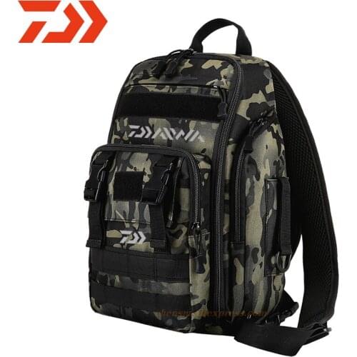 Daiwa 2021 Cycling Hiking Fishing Bag Leisure Backpack Outdoor Travel Tactical Climbing Sports Bag Camouflage Fishing Backpack