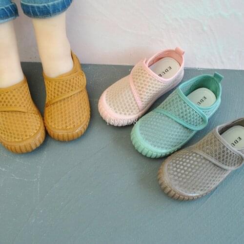 Summer Children Breathable Mesh Shoes Casual Low-cut Boys Girls Hollow Single Sandals Kids Hooks Soft Bottom Sport Shoes