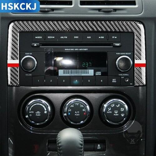 For Dodge Challenger 2008 2009 2010 2012 2013 2014 Carbon Fiber Stickers Navigation Display Trim Frame Interiors Car Accessories