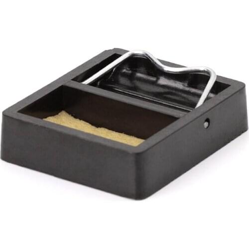 Electric Soldering Iron Stand Holder Support Station Metal Base with Solder Sponge for Butane Gas Pen Shaped Welding Torch