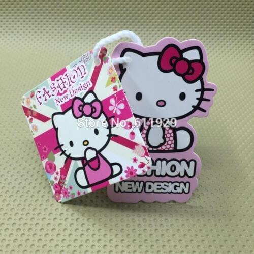 Custom shape cutting tags/kids clothing paper hang tag/garment tags printing/clothing printed label/clothing woven labels brand