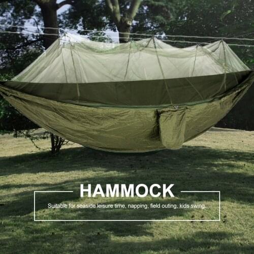 Camping Hammock With Mosquito Net Portable Folding Hanging Bed 300KG Bearing Weight For Camping Sleeping Accessories