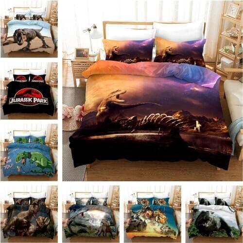 Jurassic Park Dinosaur Bedding Set 3D Printed Twin Full Queen King US AU EU 10 Size comforter bedding sets bed linen for kids