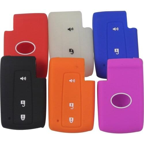 Kutery 10PCS Silicone Rubber Colorful Remote Key Case Cover 3 BTN For Toyota Prius Crown Avensis Verso Protection Replacement