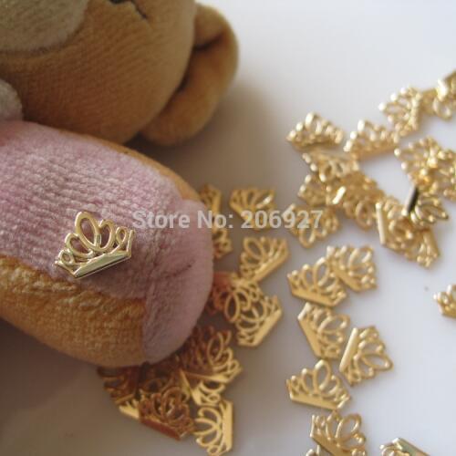 MD-581 10pcs Fancy Gold Crown Deco Metal Charms Metal Deco Charms Nail Art