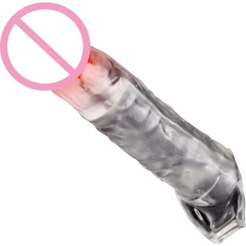 Male Condoms Transparent Luminous Spikes Crystal Condoms for Couples Toys Adult Sex Products Penis Growth