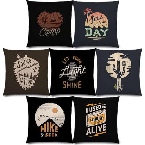 New Great Nature Adventure Camp Explore Roam Freedom Hike Seek Wild Stormy Light Shine Cushion Cover Sofa Throw Pillow Case