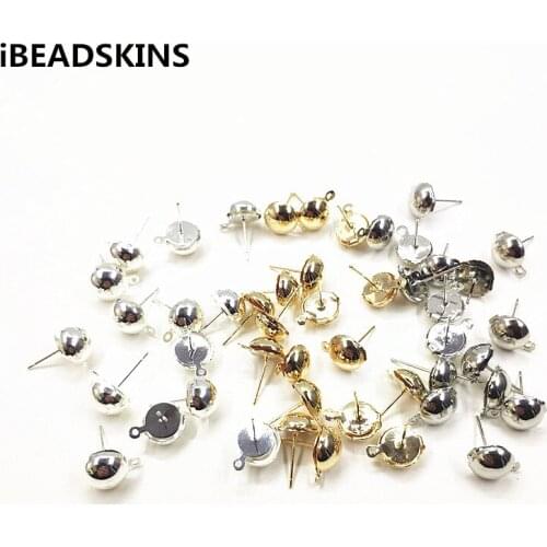 New arrival! 10mm 200pcs Copper material Round Shape earrings stud for earrings/earrings accessories/Earring parts DIY