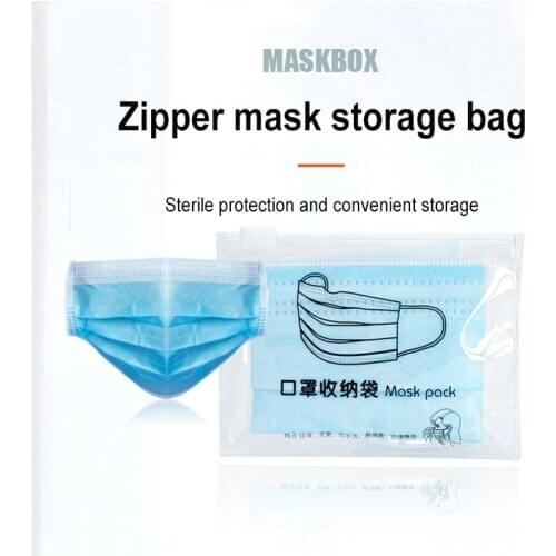 The New Portable Fashion Mask Cover Bag Zipper Bag Waterproof Facemask Holder Face Mask Storage Case Save Mask Temporary Folder