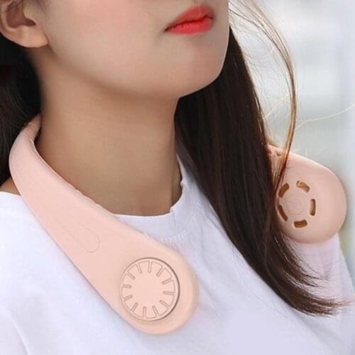 Portable Neck Fan Portable Bladeless Hanging Neck Fan USB Charging Wearable Air Conditioning Air Cooler Outdoor Accessories