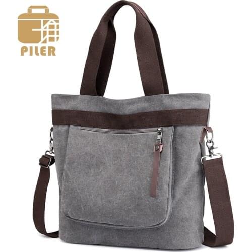 Casual Canvas Women Handbag Ladies Leisure Tote Bags Large Capacity Vintage Travel Shoulder Bag Women Messenger Bags Totes