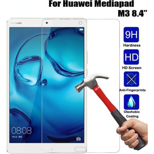 Anti-Shatter Transparent Real Tempered Glass For Huawei Mediapad M3 8.4 Inch Tablet Screen Protector Protective Film Glass 9H