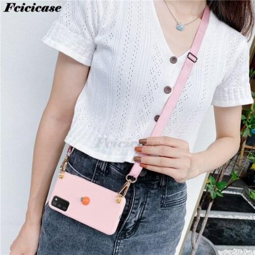 Lanyard Soft Case For Samsung A02S A32 A42 A52 A12 A72 4G 5G A41 A11 A31 A21S Silicone Phone Bags