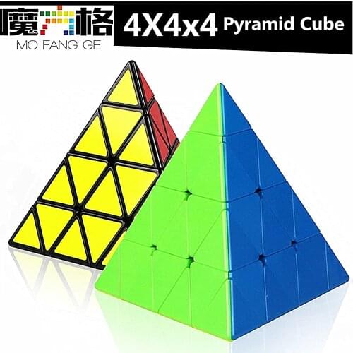 Qiyi 4x4x4 Pyramid Speed Cube MoFangGe 4x4 Puzzle Cube Pyramid Magic Cube Children Education Toys Cubo Magico