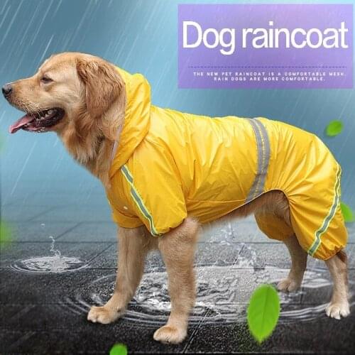 Dogs Water Resistant Clothes Floral Patterns Trench Coat for Rainy Day Dog Raincoat Pet Waterproof Detachable Rain Jacket