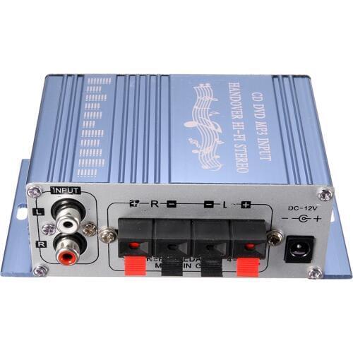 RCA 2CH Hi-Fi Stereo Amplifier Booster MP3 Speaker For Car DVD Mini Moto