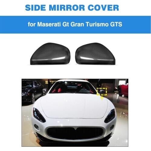Dry Carbon Fiber Car Rear View Mirror Cover Cap for Maserati GT GTS GC 2008 - 2012 Side Mirror Cover Shell Case Add On Style
