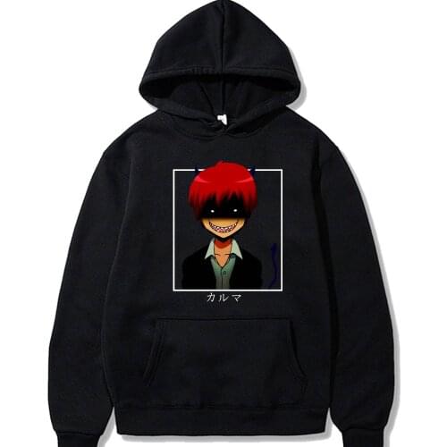 Harajuku Assassination Classroom Unisex Hoodies Japanese Anime Karma Akabane Printed Mens Streetwear Funny Sweatshirts