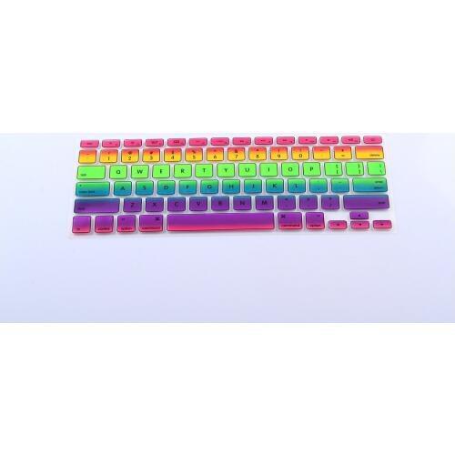 UK/EU Rainbow Laptop Keyboard Silicone Skin Protector Cover film Sticker for apple Macbook Pro Air 13 15 17 Retina 13