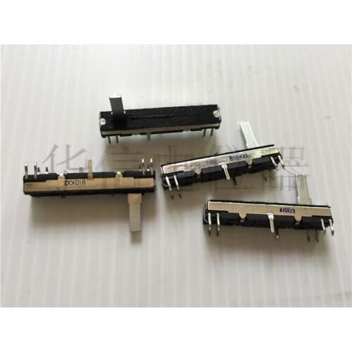 2pcs 45MM signal amplifier for Panasonic / double potentiometer A10Kx2/ B10Kx2 /A50Kx2 handle length 15MM