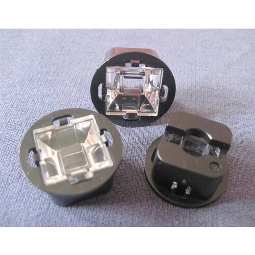 #KR-24 High quality Infrared Lens, Lens Size: 15.2X15.2mm, With Holder Diameter: 24mm, Degree 45, Clean surface, PMMA