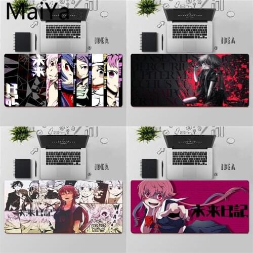 Maiya Top Quality Future Diary Mirai Nikki Laptop Computer Mousepad Free Shipping Large Mouse Pad Keyboards Mat