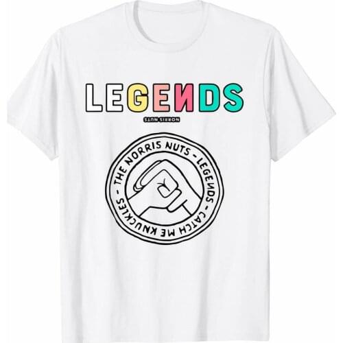 The Norris Nuts Legends Catch Me Knuckles Funny White T-Shirt S-3Xl