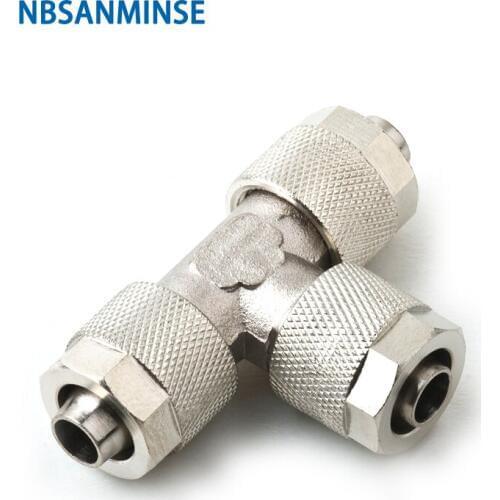 10Pcs/lot BE Brass Fitting Pneumatic Pipe Air Fitting Tube Connect with PU tube NY tube NBSANMINSE