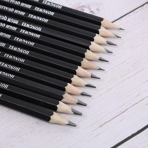 12Pcs/Set Professional Sketch Pens For Artists Drawing Pencil Set 2H H F HB 2B 3B 4B 5B 6B 7B 8B Painting Pencils Art Stationery