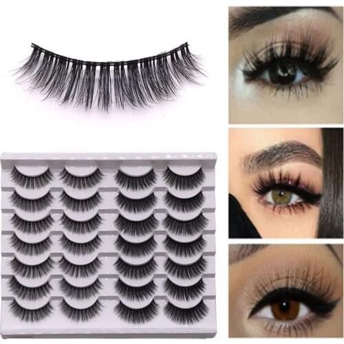 14 Pairs 3D Soft Mink False Eyelashes Handmade Wispy Fluffy Long Lashes Natural Eye Extension Makeup Kit