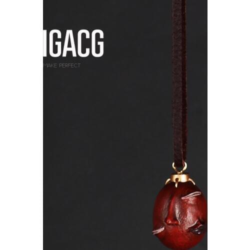 1997 Griffith Berserk Behelit Necklace Crimson Beherit Guts Beheritto The Egg Of The King With Leather Rope Activated Type