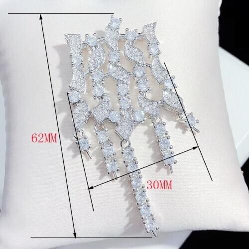 62x30mm Womens High Qualit CZ-inlaid Pearl Bracelet Buckle, necklace buckle, sweater chain connection buckle