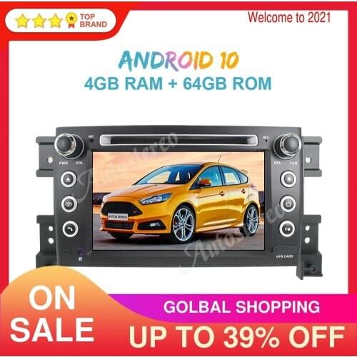 Android 10 PX5/PX6 Car DVD Player GPS Navigation For Suzuki Grand Vitara 2005-2012 Auto Radio Stereo Multimedia Player Head Unit
