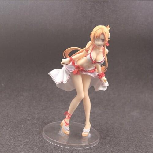 Anime Sword Art Online Yuuki Asuna Standing Swimsuit Ver. Sexy Girl Boxed Figure