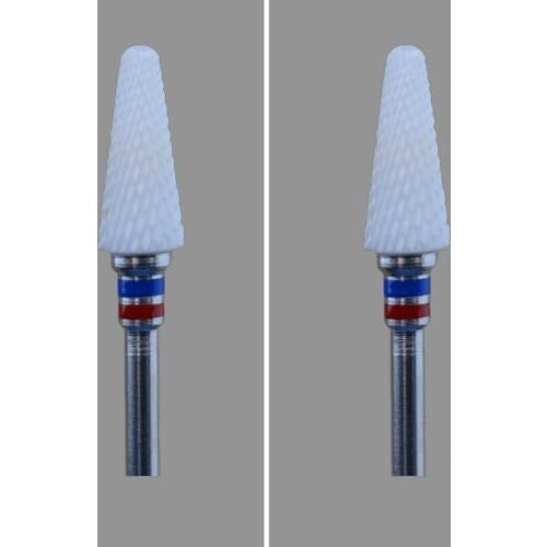 White Zirconia Ceramic Dental Lab Burs -2Pcs/Lot-- Conical Shape - Cross Cut-0602.060