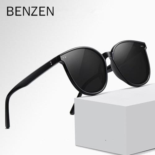 BENZEN New Polarized Sunglasses Men Women Unisex Ultralight TR90 Driving Round Shades Vintage Sun Glasses Gafas De Sol Pink