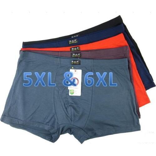 Free shipping Men 95%bamboo fiber boxer shorts underwear for male 5XL,6XL 10pcs/lot Wholesales