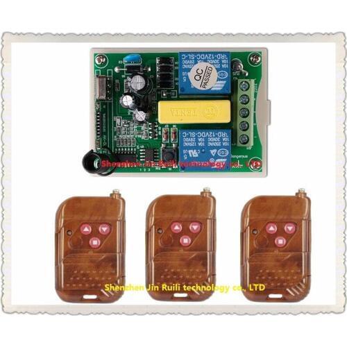 AC 220V Wireless Remote Control Switch 1 * receiver + 3* transmitter Tubular motor forward and reverse