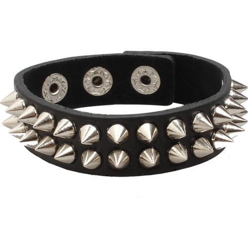 Small Spike Goth Steampunk Bracelet Emo Punk Cyber Wrist Cuff Mens Womens Wristbands Biker Rock Vintage Gothic Style