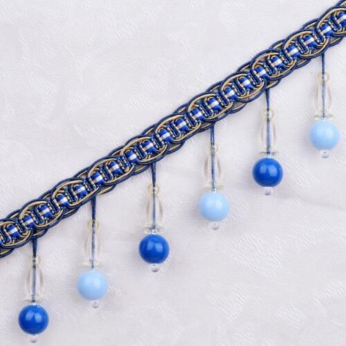 12M crystal beads Curtain Trims Lace Tassels Europe Curtain Hanging Ball Tie Back Straps Holders Accessories Home Decoration