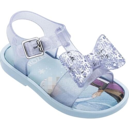 Mini Melissa Girls Sandals Unicorn Elsa Jelly Shoes Children Sandals Breathable Non-Slippery Summer Jelly Shoes Melissa
