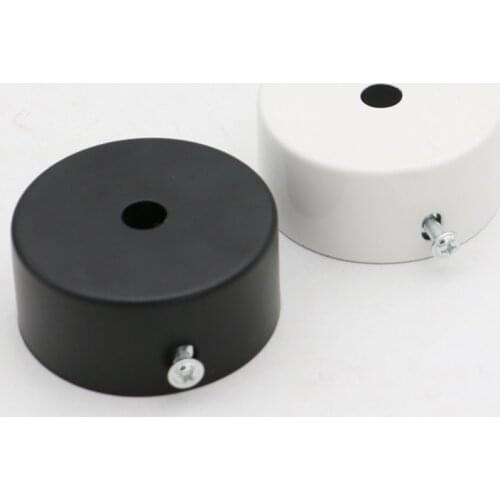 Dia6cm Small Lamp Base With Bracket Screws Round Wall Plate Iron Ceiling Rose Black White Hareware Lighting Accessories