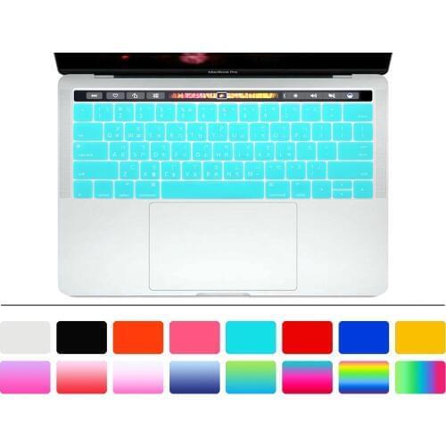 For Apple Macbook Pro 13.3 Inch A1706 and 15.4 Inch A1707 2017 Version With Touch Bar Taiwanese Silicone Keyboard Cover Skin