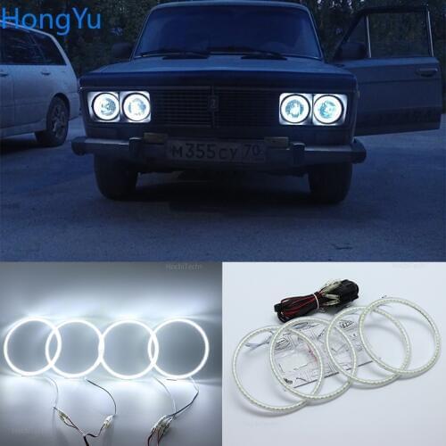 For Lada Vaz 2106 1976 1997 1998 1999 2000 2001 Smd Led Angel Eyes kit Excellent Ultra bright illumination DRL