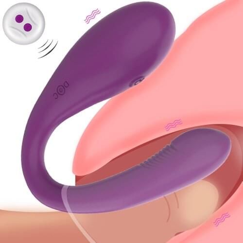 Wireless Vibrators For Couples Wearable U Shape Dildo Double Vibrator G Spot Stimulator Remote Control Sex Toys For Woman