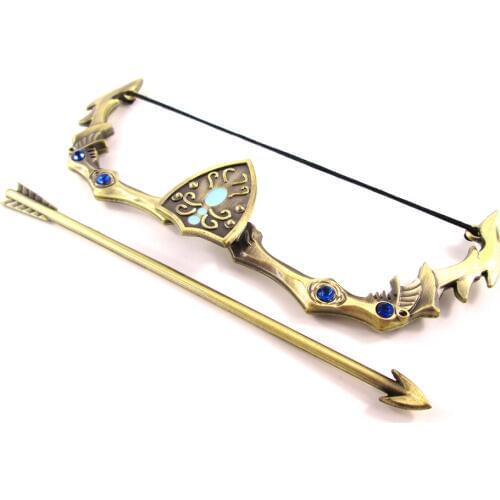 ELBCOS Frost Archer Queen Ashe Bow And Arrow 16cm/6.3" Model Toy Desktop decoration